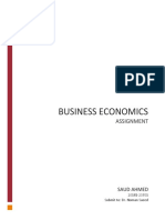 Business Economics: Assignment