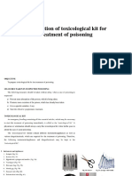 Preparation of Toxicological Kit For Treatment of Poisoning