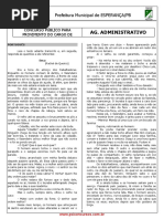 Prova Agente Administrativo
