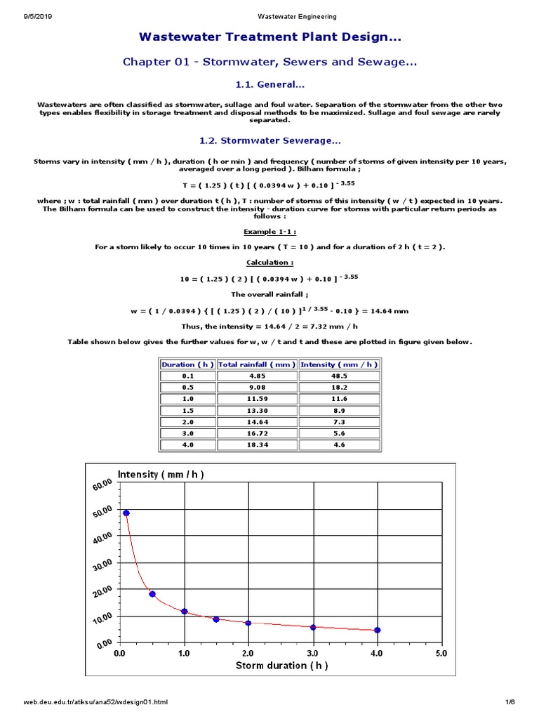 Wastewater Treatment Plant Design PDF | PDF | Sanitary Sewer | Sewage ...