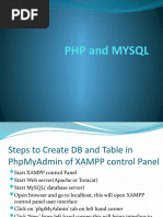 PHP and MYSQL