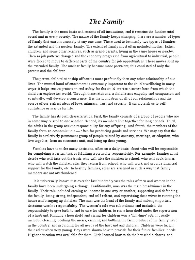 The Relationship Between Parents and Children | PDF | Adolescence | Family