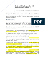 Análisis y Técnicas de La Síntesis Química Del Nanocompuesto PEDOT