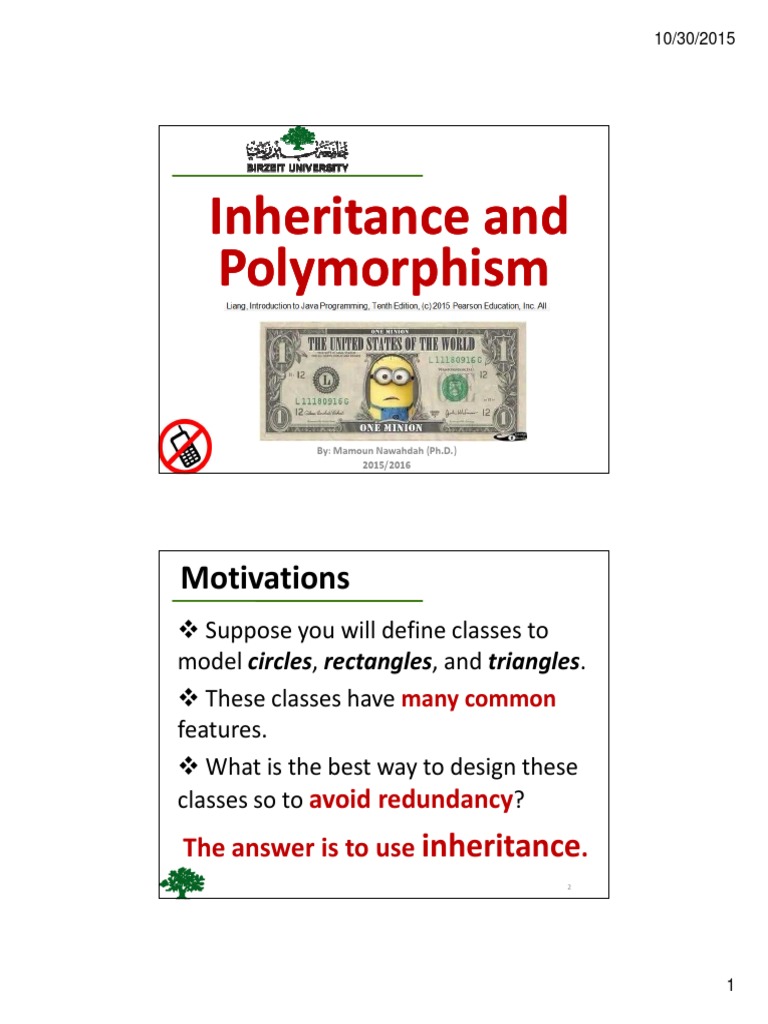 Java Inheritance & Polymorphism Guide | PDF | Method (Computer ...