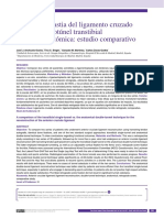 Ligamentoplastia Del Ligamento Cruzado Anterior Monotúnel Transtibial y Bitúnel Anatómica: Estudio Comparativo