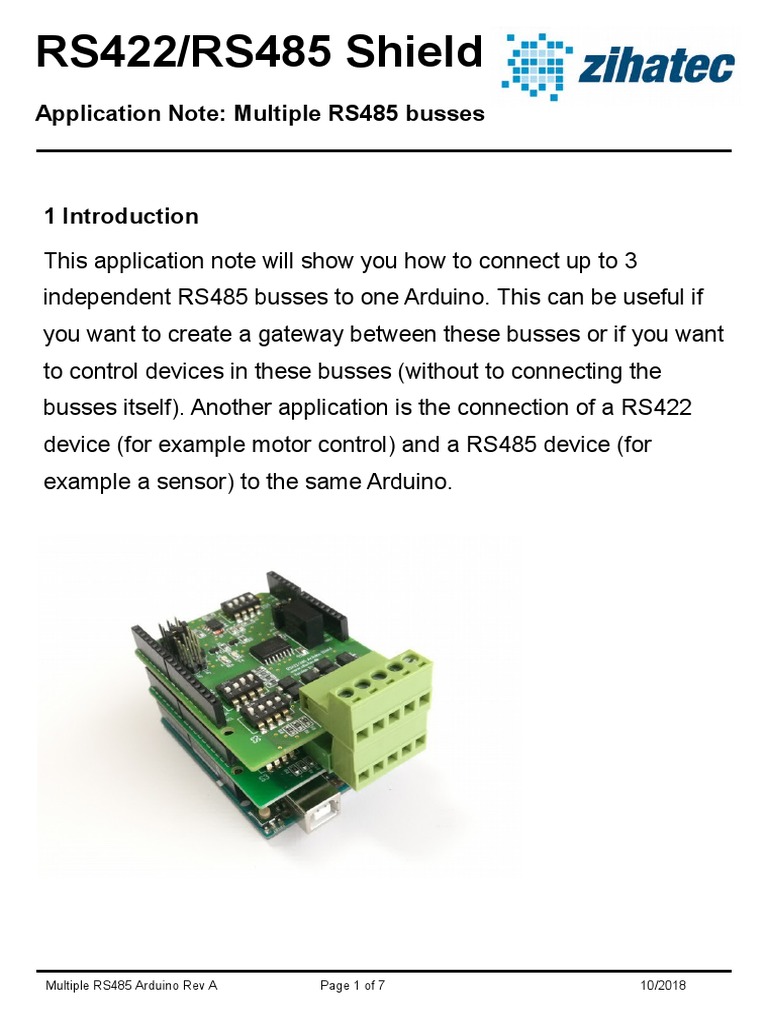 Application Multiple RS485 Busses Rev A PDF | PDF | Arduino ...