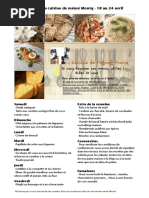 Menu de La Cuisine de Meme Moniq 18 Au 24 Avril