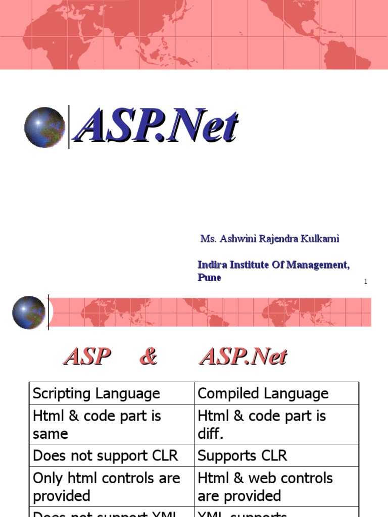 Overview of ASP.Net Features and Functions | PDF | Active Server Pages ...