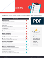 Accessibility Checklist - BentoBox One Sheet PDF