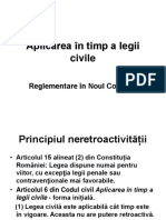 Noul Cod Civil Aplicarea În Timp A Legii Civile