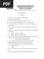 Lista.de.exercicio.VI.polimeros