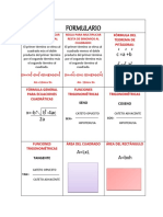 Formulario Matemáticas