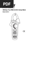 400amp True RMS AC/DC Clamp Meter: Model EX613