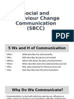 Social and Behaviour Change Communication (SBCC)