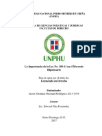 La Importancia de La Ley No. 189-11 en El Mercado Hipotecario PDF