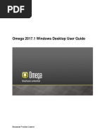 Omega 2017.1 Windows Desktop User Guide: Document Version Control