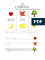 Apple Red Tree: Kindergarten Writing: Fruits