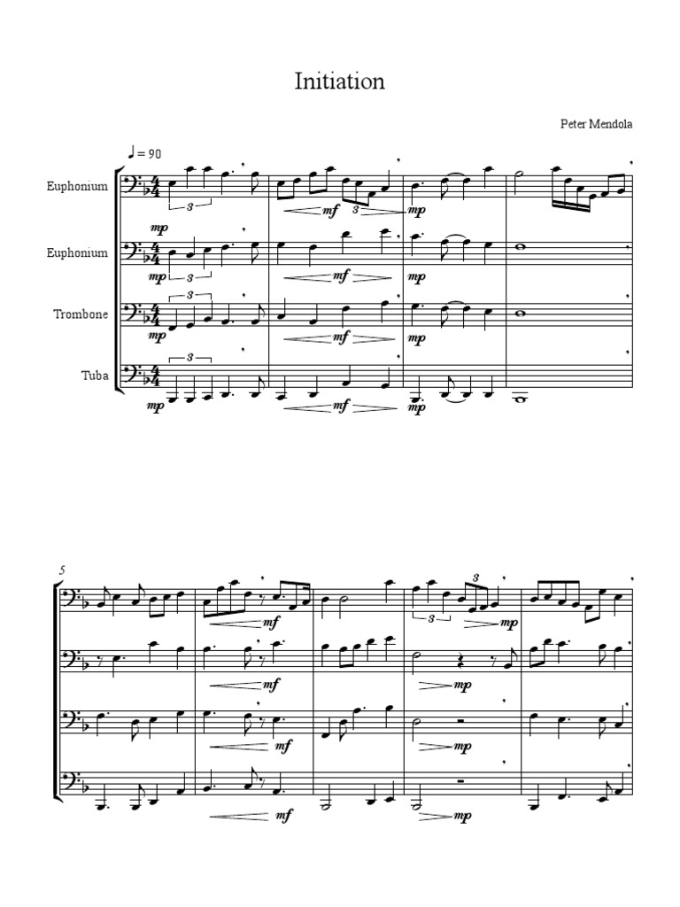 Brass Quartet PDF Brass Instruments Aerophones