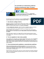 cuarentena con 10 pasos para aumentar tus vibraciones positivas