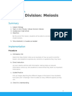 Cellular Division: Meiosis: Lesson Plan