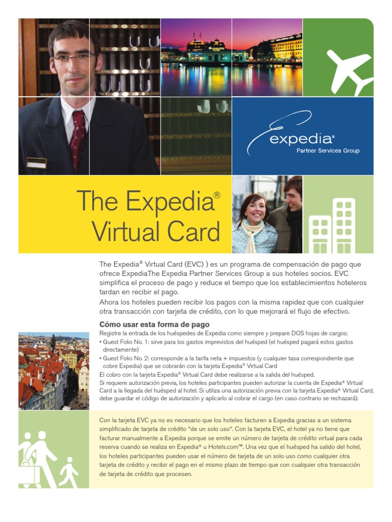 Uso de la Tarjeta Virtual de Expedia | PDF | Hotel | Tarjeta de crédito