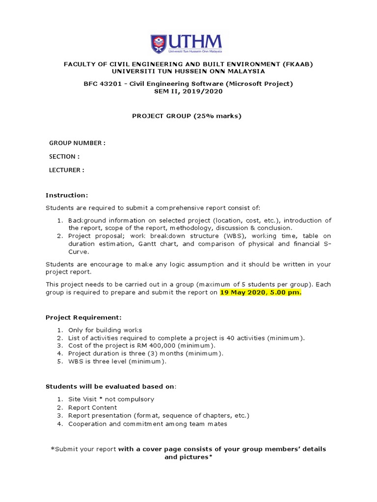 Civil Engineering Project Report Guide | PDF | Art