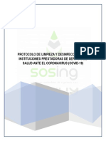 Protocolo de Limpieza y Desinfecciòn - Covid-19 PDF