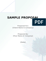 Sample Proposal: Prepared For: (Client Name & Company)