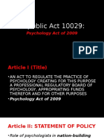 Laws On Psych and Counseling