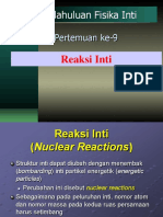 (Pertemuan 9) Reaksi Inti PDF