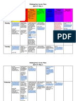 Kindergarten Lesson Plans April 27-May 1