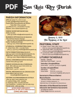 Download Mission San Luis Rey Parish Bulletin for 01-02-2011 by sanluisreyparish SN45851873 doc pdf