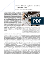 Compliance Shaping for Control of Strength Amplification Exoskeletons with Elastic Cuffs