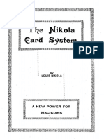 The Nikola Card System a New Power for Magicians