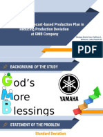 Application of Forecast-Based Production Plan in Reducing Production Deviation at GMB Company