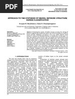 Approach To The Synthesis of Neural Network Structure During Classification