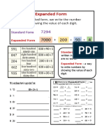 Standard Form: Written in Numbers, There Are No Words. - A Way To Write Numbers by Showing The Value of Each Digit