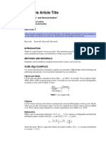 Basic Academic Journal Article Template PDF