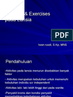 Aktivitas  Exercise  pada Lansia