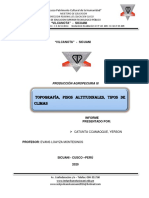 Informe Topografía, Pisos Altitudinales, Tipos de Climas PDF