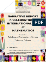 Narrative Report in Celebration of International Day of Mathematics