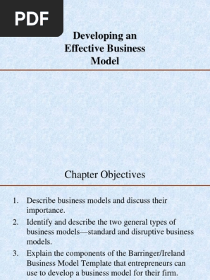 Topic- Business Models
