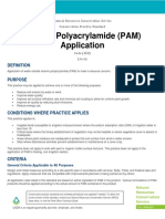 Anionic Polyacrylamide (PAM) Application: Natural Resources Conservation Service Conservation Practice Standard