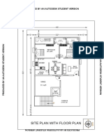 Site Plan With Floor Plan: Produced by An Autodesk Student Version