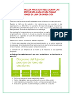 Evidencia Taller Aplicado. Relacionar Las Herramientas Utilizadas para Tomar Decisiones en Una Organización