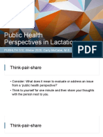 Public Health Perspectives in Lactation: Pubhlth 310, Winter 2020. Carly Mccabe, M.S