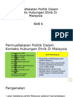 BAB 6 - Permuafakatan Politik Dalam Konteks Hubungan Etnik Di Malaysia