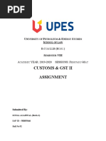 Customs & GST Ii Assignment: U P & E S S