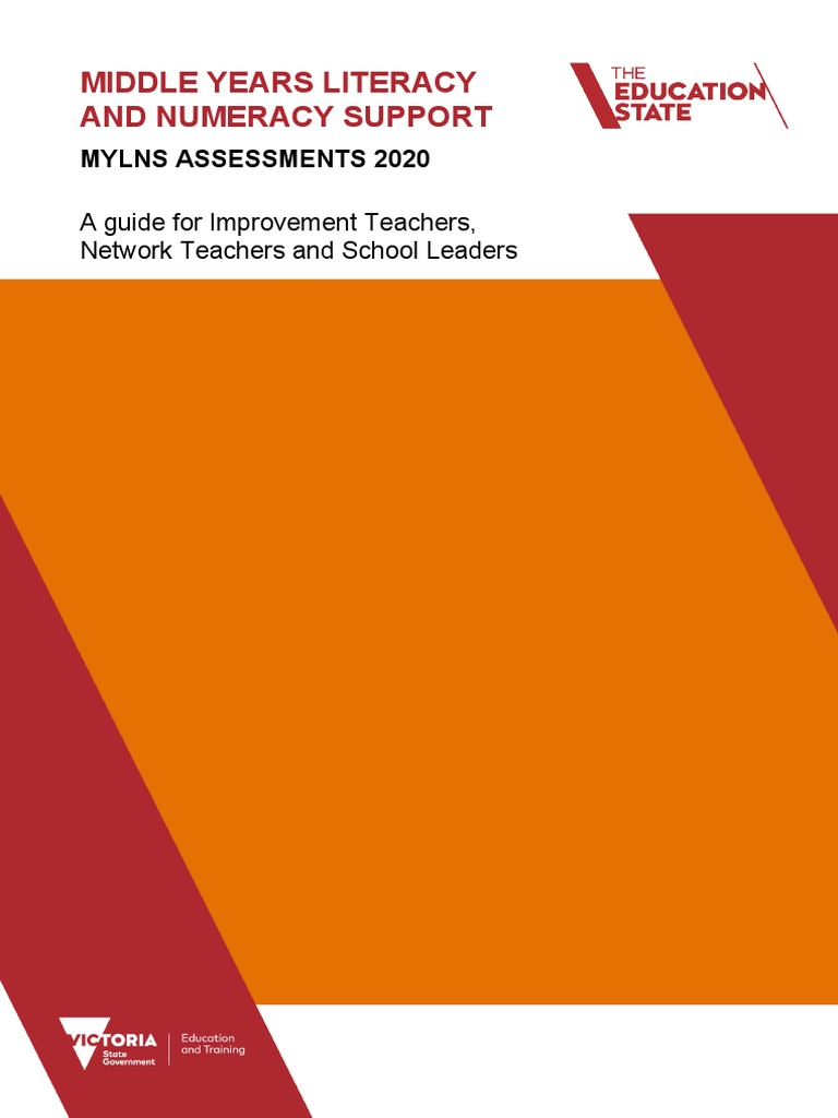 Middle Years Literacy and Numeracy Support: Mylns Assessments 2020 ...
