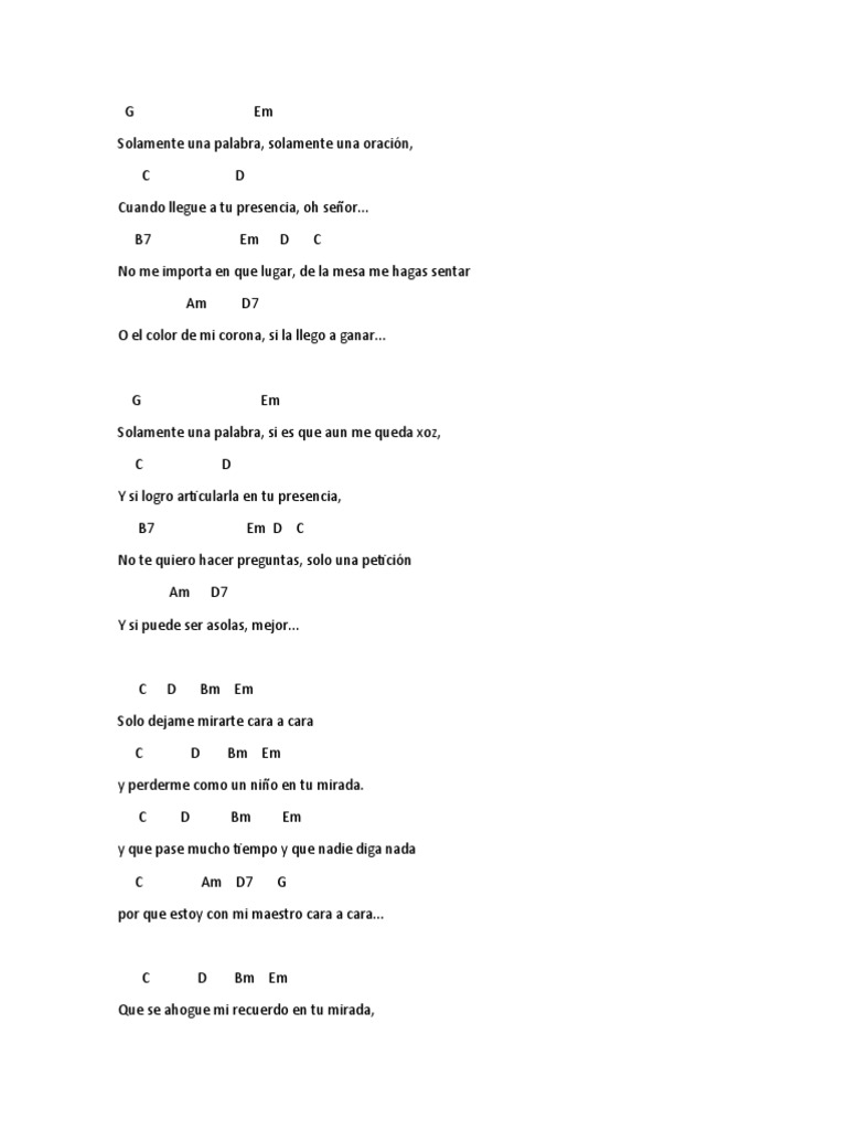 Cara A Cara-Acordes | PDF, image size:768x1024